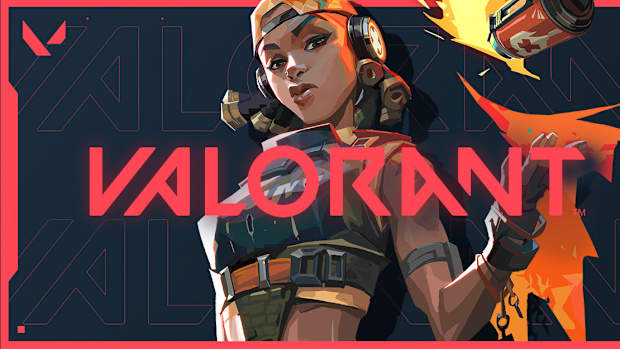 Raze splash art in Valorant